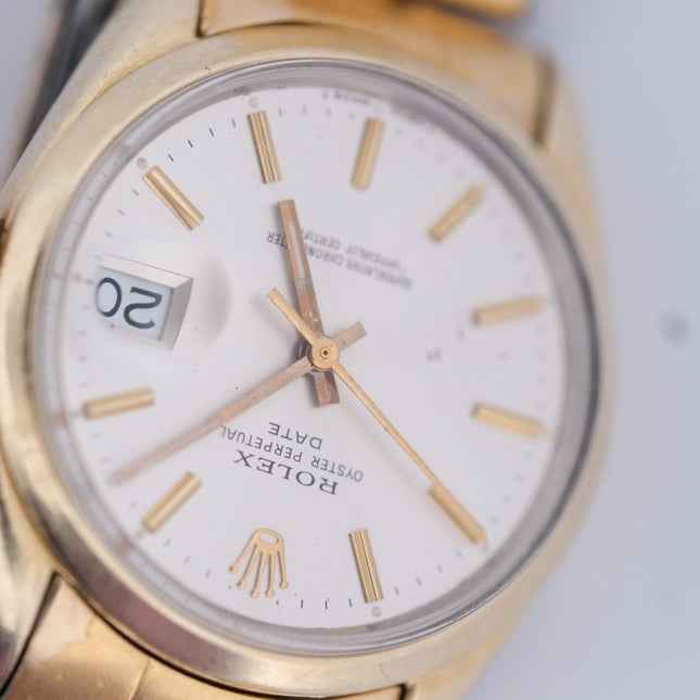 1974 Rolex Oyster Perpetual Date Ref. 1550 14k Gold Shell Watch