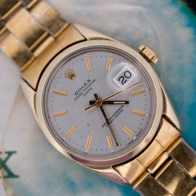 1974 Rolex Oyster Perpetual Date Ref. 1550 - 14k Gold Shell Watch