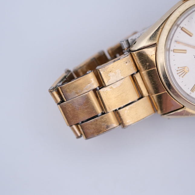 1974 Rolex Date Ref. 1550 Gold Bracelet Watch