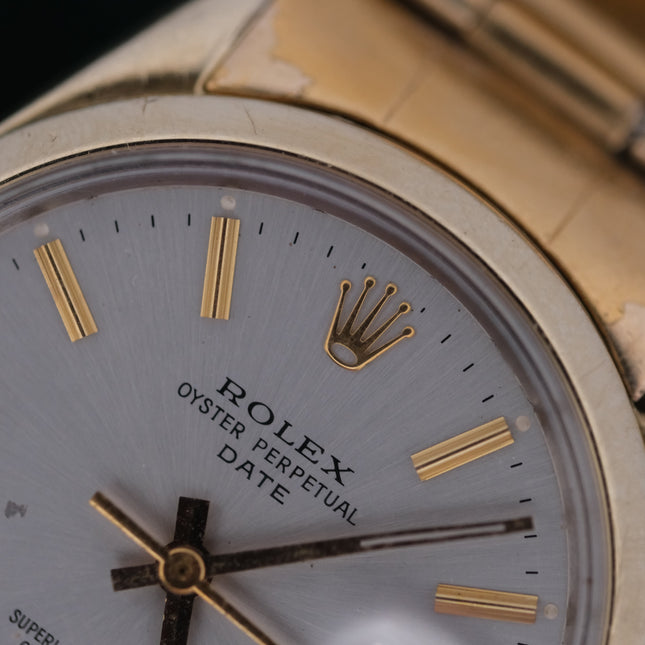 1974 Rolex Oyster Perpetual Date Ref. 1550 Gold and White Watch