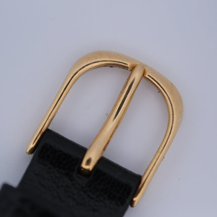 Audemars Piguet Classic 18k gold buckle black leather belt vintage product