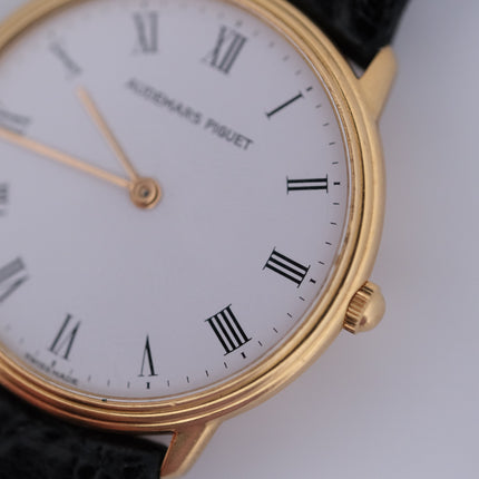 Audemars Piguet Classic 18k gold wrist watch with Roman numerals - vintage style