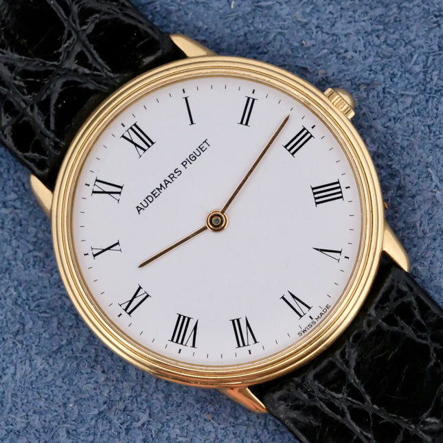 Audemars Piguet Classic 18k Gold Wrist Watch with Roman Numerals