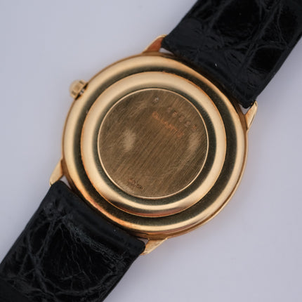 Audemars Piguet Classic 18k Gold Vintage Watch with Black Leather Strap