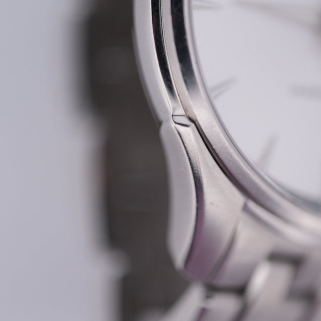 Close up of Hamilton Jazz Master H324510 Stainless Steel watch face