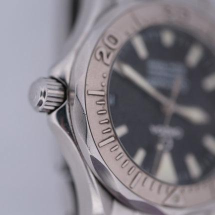 Omega Seamaster Professional Chronometer 2236.50 watch with black dial and silver bracelet