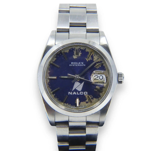 Rolex Oysterdate Ref. 6694 Rare Nalco Blue Patina Dial Circa 1985