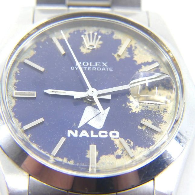Rolex Oysterdate Ref. 6694 Rare Nalco Blue Patina Dial Circa 1985